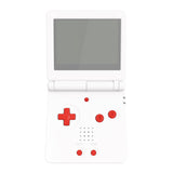 eXtremeRate Classic Red Custom Full Set Buttons for Gameboy Advance SP, Replacement A B L R Button Power On Off Volume Button D-pad Key for GBA SP Console - Console NOT Included - ASPJ102