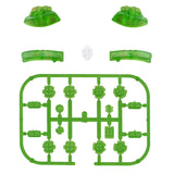 eXtremeRate Transparent Clear Green Replacement ABXY Direction Keys SR SL L R ZR ZL Trigger Buttons Springs, Full Set Buttons Repair Kits with Tools for NS Switch JoyCon & OLED JoyCon - JoyCon Shell NOT Included - AJ106