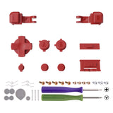 eXtremeRate Monster Red Custom Full Set Buttons for Gameboy Advance SP, Replacement A B L R Button Power On Off Volume Button D-pad Key for GBA SP Console - Console NOT Included - ASPJ105