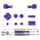 eXtremeRate 16Bits Purple Custom Full Set Buttons for Gameboy Advance SP, Replacement A B L R Button Power On Off Volume Button D-pad Key for GBA SP Console - Console NOT Included - ASPJ107