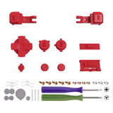 eXtremeRate Passion Red Custom Full Set Buttons for Gameboy Advance SP, Replacement A B L R Button Power On Off Volume Button D-pad Key for GBA SP Console - Console NOT Included - ASPJ212