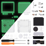 IPS Ready Upgraded eXtremeRate Glow in Dark - Green Custom Replacement Housing Shell for Gameboy Advance SP GBA SP – Compatible with Both IPS & Standard LCD – Console & Screen NOT Included - ASPM5008