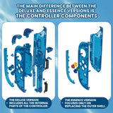 eXtremeRate DIY Replacement Full Set Shell Case with Buttons for Joycon 2 of Nintendo Switch 2 - Deluxe Version - Clear Blue - AWHNTM005