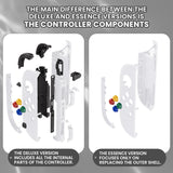 eXtremeRate DIY Replacement Full Set Shell Case with Buttons for Joycon 2 of Nintendo Switch 2 - Deluxe Version - White - AWHNTM008