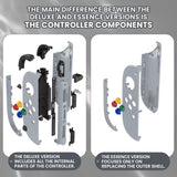eXtremeRate DIY Replacement Full Set Shell Case with Buttons for Joycon 2 of Nintendo Switch 2 - Deluxe Version - New Hope Gray - AWHNTM011