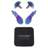 eXtremeRate Back Paddles for PS5 Edge Controller, Metallic Rainbow Aura Blue & Purple Replacement Interchangeable 4PCS Metal Back Buttons for PS5 Edge Controller - Controller NOT Included - BHPFD003