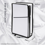 PlayVital Vertical Dust Cover for ps5 Slim Disc Edition(The New Smaller Design), Transparent Dust Proof Protector Waterproof Cover Sleeve for ps5 Slim Console - BMYPFM003