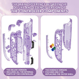 eXtremeRate DIY Replacement Full Set Shell Case with Buttons for Joycon 2 of Nintendo Switch 2 - Essence Version - Clear Atomic Purple - BSUNTM001