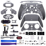 eXtremeRate BEYOND Back Paddles Kit with OLED Display & Redesigned Ergonomic Grips for PS5 Edge Controller - Rubberized New Hope Gray & Classic Gray - BYNEGU004
