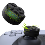 PlayVital Thumbs Cushion Caps Thumb Grips for ps5/4, Thumbstick Grip Cover for Xbox Series X/S, Thumb Grip Caps for Xbox One, Elite Series 2, for Switch Pro Controller - Raindrop Texture Design Black - PJM3033