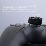 PlayVital Thumbs Cushion Caps Thumb Grips for ps5/4, Thumbstick Grip Cover for Xbox Series X/S, Thumb Grip Caps for Xbox One, Elite Series 2, for Switch Pro Controller - Raindrop Texture Design Black - PJM3033