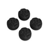 PlayVital Thumbs Cushion Caps Thumb Grips for ps5/4, Thumbstick Grip Cover for Xbox Series X/S, Thumb Grip Caps for Xbox One, Elite Series 2, for Switch Pro Controller - Raindrop Texture Design Black - PJM3033