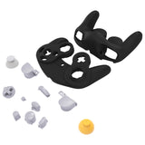 eXtremeRate Black  Replacement Faceplate Backplate with Buttons for Nintendo GameCube Controller - GCNP3005