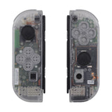 eXtremeRate Transparent Clear Joycon Handheld Controller Housing with Full Set Buttons, DIY Replacement Shell Case for NS Switch JoyCon & OLED JoyCon - Console Shell NOT Included - CM501