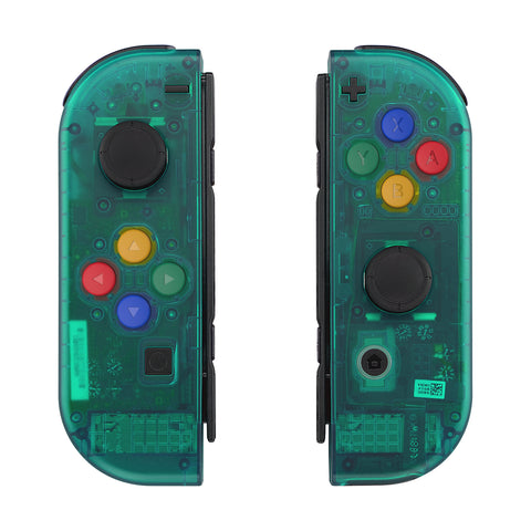 eXtremeRate Emerald Green Joycon Handheld Controller Housing with Full Set Buttons, DIY Replacement Shell Case for NS Switch JoyCon & OLED JoyCon - Joycon and Console NOT Included - CM508