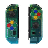 eXtremeRate Gradient Translucent Green Blue Joycon Handheld Controller Housing with Full Set Buttons, DIY Replacement Shell Case for NS Switch JoyCon & OLED JoyCon - Console Shell NOT Included - CP338