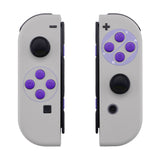 eXtremeRate Classics SNES Style Joycon Handheld Controller Housing with Full Set Buttons, DIY Replacement Shell Case for NS Switch JoyCon & OLED JoyCon - Console Shell NOT Included - CT105