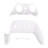 eXtremeRate White Top Bottom Decorative Trim Shell Compatible with ps5 Edge Controller DIY Replacement Front Back Clip Shell, Custom Plates Cover Compatible with ps5 Edge Controller - CXQEGP007