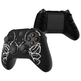 PlayVital Carving Skull Silicone Cover Skin wtih Thumb Grip Caps for Xbox Series X/S Controller - BLX3027