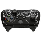 PlayVital Carving Skull Silicone Cover Skin wtih Thumb Grip Caps for Xbox Series X/S Controller - BLX3027