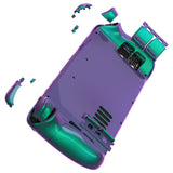 eXtremeRate Replacement Chameleon Green Purple Full Set Shell with Buttons for Steam Deck LCD - QESDP005