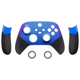 eXtremeRate Chameleon Purple Blue ASR Version Performance Rubberized Side Rails Front Shell with Accent Rings for Xbox Series X/S Controller - ZX3C3002