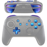 eXtremeRate DIY Replacement Full Set Buttons for Nintendo Switch Pro Controller - Purple Blue Chameleon - KRP301