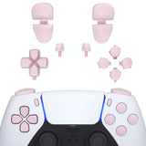 eXtremeRate Replacement D-pad R1 L1 R2 L2 Triggers Share Options Face Buttons, Cherry Blossoms Pink Full Set Buttons Compatible with ps5 Controller BDM-030/040/050 - Controller NOT Included - JPF1012G3