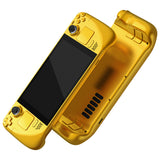 eXtremeRate Replacement Chrome Gold Full Set Shell with Buttons for Steam Deck LCD - QESDD001