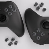 eXtremeRate Three-Tone Classic Gray & Clear & Dark Gray ABXY Action Buttons with Classic Symbols for Xbox Series X & S Controller & Xbox One S/X & Xbox One Elite V1/V2 Controller - JDX3M018