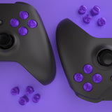 eXtremeRate Three-Tone Purple & Clear ABXY Action Buttons with Classic Symbols for Xbox Series X & S Controller & Xbox One S/X & Xbox One Elite V1/V2 Controller - JDX3M013