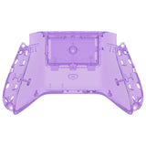 eXtremeRate Clear Atomic Purple Custom Bottom Shell with Battery Cover for Xbox Series S/X Controller, DIY Replacement Backplate Cover for Xbox Core Controller Model 1914 - Controller & Side Rails NOT Included - BX3M505