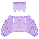 eXtremeRate Clear Atomic Purple Custom Bottom Shell with Battery Cover for Xbox Series S/X Controller, DIY Replacement Backplate Cover for Xbox Core Controller Model 1914 - Controller & Side Rails NOT Included - BX3M505