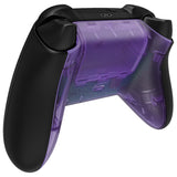 eXtremeRate Clear Atomic Purple Custom Bottom Shell with Battery Cover for Xbox Series S/X Controller, DIY Replacement Backplate Cover for Xbox Core Controller Model 1914 - Controller & Side Rails NOT Included - BX3M505