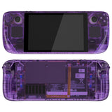 eXtremeRate Replacement Clear Atomic Purple Full Set Shell with Buttons for Steam Deck LCD - QESDM003