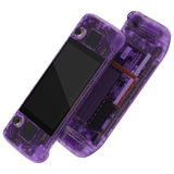 eXtremeRate Replacement Clear Atomic Purple Full Set Shell with Buttons for Steam Deck LCD - QESDM003