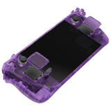 eXtremeRate Replacement Clear Atomic Purple Full Set Shell with Buttons for Steam Deck LCD - QESDM003