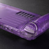 eXtremeRate Replacement Clear Atomic Purple Full Set Shell with Buttons for Steam Deck LCD - QESDM003