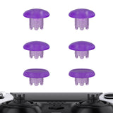 eXtremeRate Clear Atomic Purple Replacement Swappable Thumbsticks for PS5 Edge Controller, Custom Interchangeable Analog Stick Joystick Caps for PS5 Edge Controller - Controller & Thumbsticks Base NOT Included - P5J102