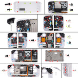 eXtremeRate Replacement Clear Blue Full Set Shell with Buttons for Steam Deck LCD - QESDM005