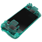 eXtremeRate Replacement Clear Emerald Green Full Set Shell with Buttons for Steam Deck LCD - QESDM004