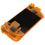 eXtremeRate Replacement Clear Orange Full Set Shell with Buttons for Steam Deck LCD - QESDM007