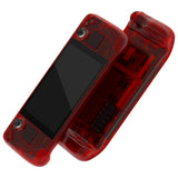 eXtremeRate Replacement Clear Red Full Set Shell with Buttons for Steam Deck LCD - QESDM006