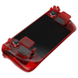 eXtremeRate Replacement Clear Red Full Set Shell with Buttons for Steam Deck LCD - QESDM006