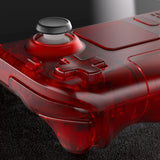 eXtremeRate Replacement Clear Red Full Set Shell with Buttons for Steam Deck LCD - QESDM006