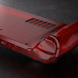 eXtremeRate Replacement Clear Red Full Set Shell with Buttons for Steam Deck LCD - QESDM006