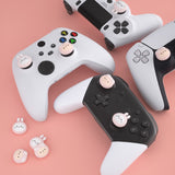 PlayVital Cosplaying Kitten & Puppy Cute Thumb Grip Caps for PS5/4 Controller, Silicone Analog Stick Caps Cover for Xbox Series X/S, Thumbstick Caps for Switch Pro Controller - PJM3030