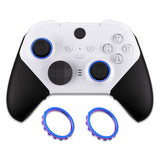 eXtremeRate Custom Accent Rings for Xbox Elite Series 2 Core & for Elite Series 2 & for Xbox One Elite Controller, Compatible with eXtremeRate ASR Version Shell for Xbox Series X/S Controller - Chameleon Purple Blue Glossy - XOJ13001GC