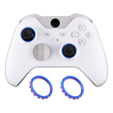 eXtremeRate Custom Accent Rings for Xbox Elite Series 2 Core & for Elite Series 2 & for Xbox One Elite Controller, Compatible with eXtremeRate ASR Version Shell for Xbox Series X/S Controller - Chameleon Purple Blue Glossy - XOJ13001GC