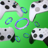 eXtremeRate Custom Accent Rings for Xbox Elite Series 2 Core & for Elite Series 2 & for Xbox One Elite Controller, Compatible with eXtremeRate ASR Version Shell for Xbox Series X/S Controller - Chameleon Purple Blue Glossy - XOJ13001GC